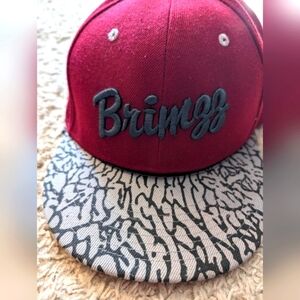 Brimzz maroon/grey/black snapback‎ hat osfm
